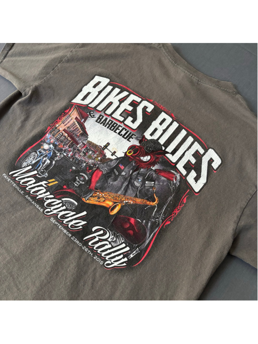2015 Bikes Blues & BBQ Motorcycle Rally Graphic Tee